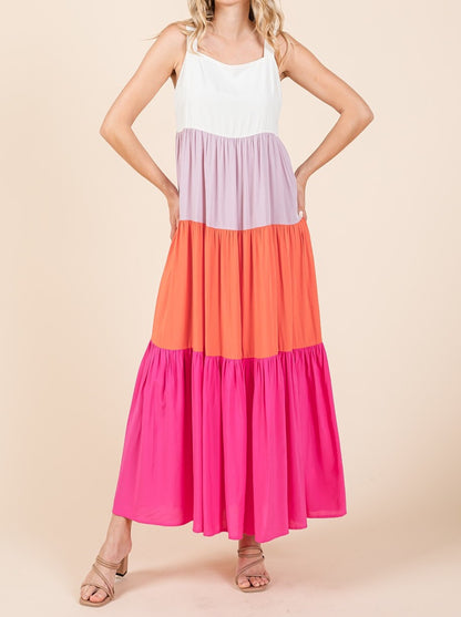 Color Block Maxi Dress