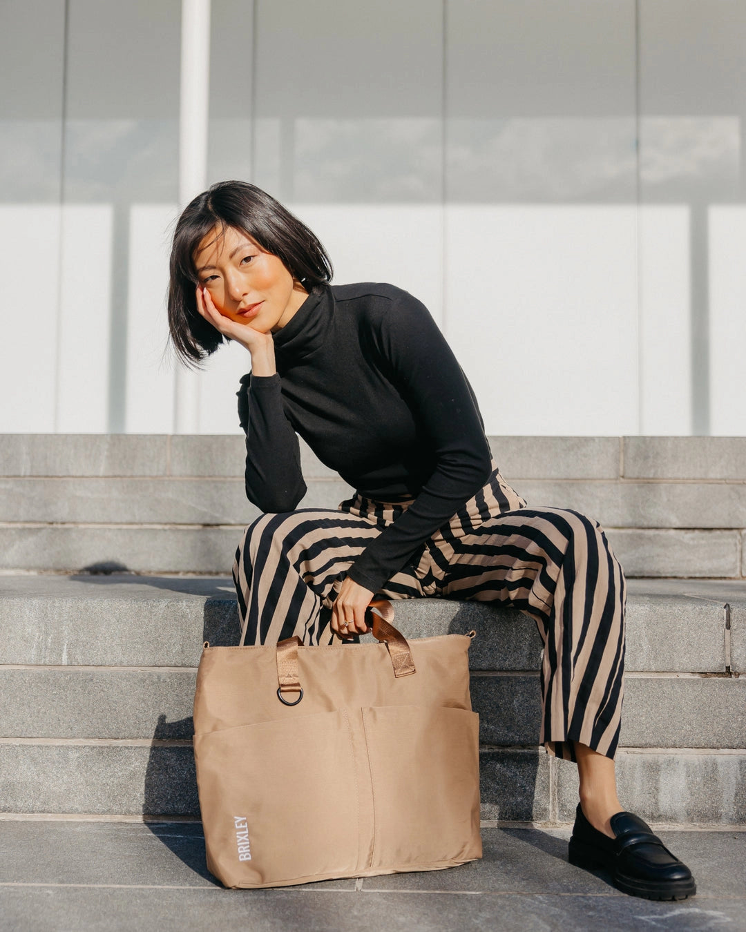 Brixley Tan Tote Bag