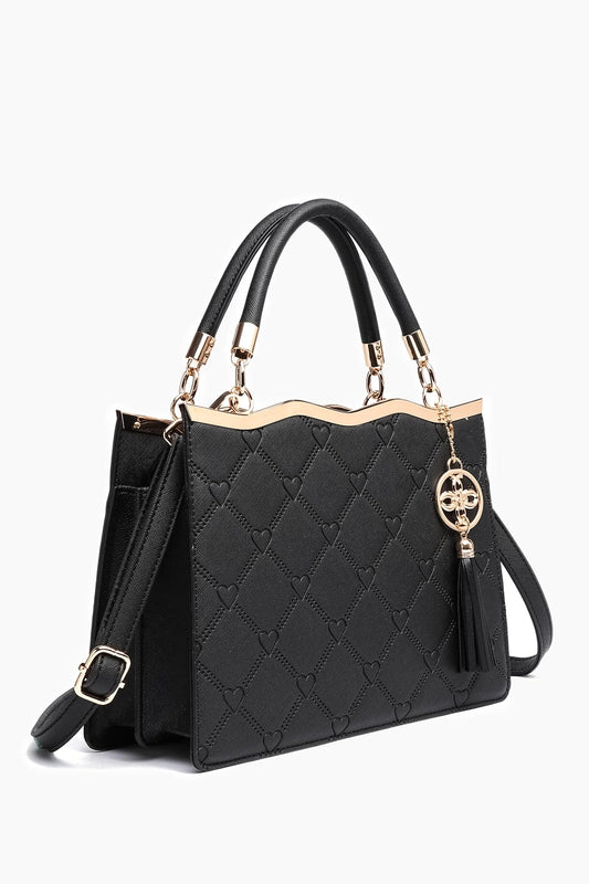 Sweetheart Mini Tote Bag - Black