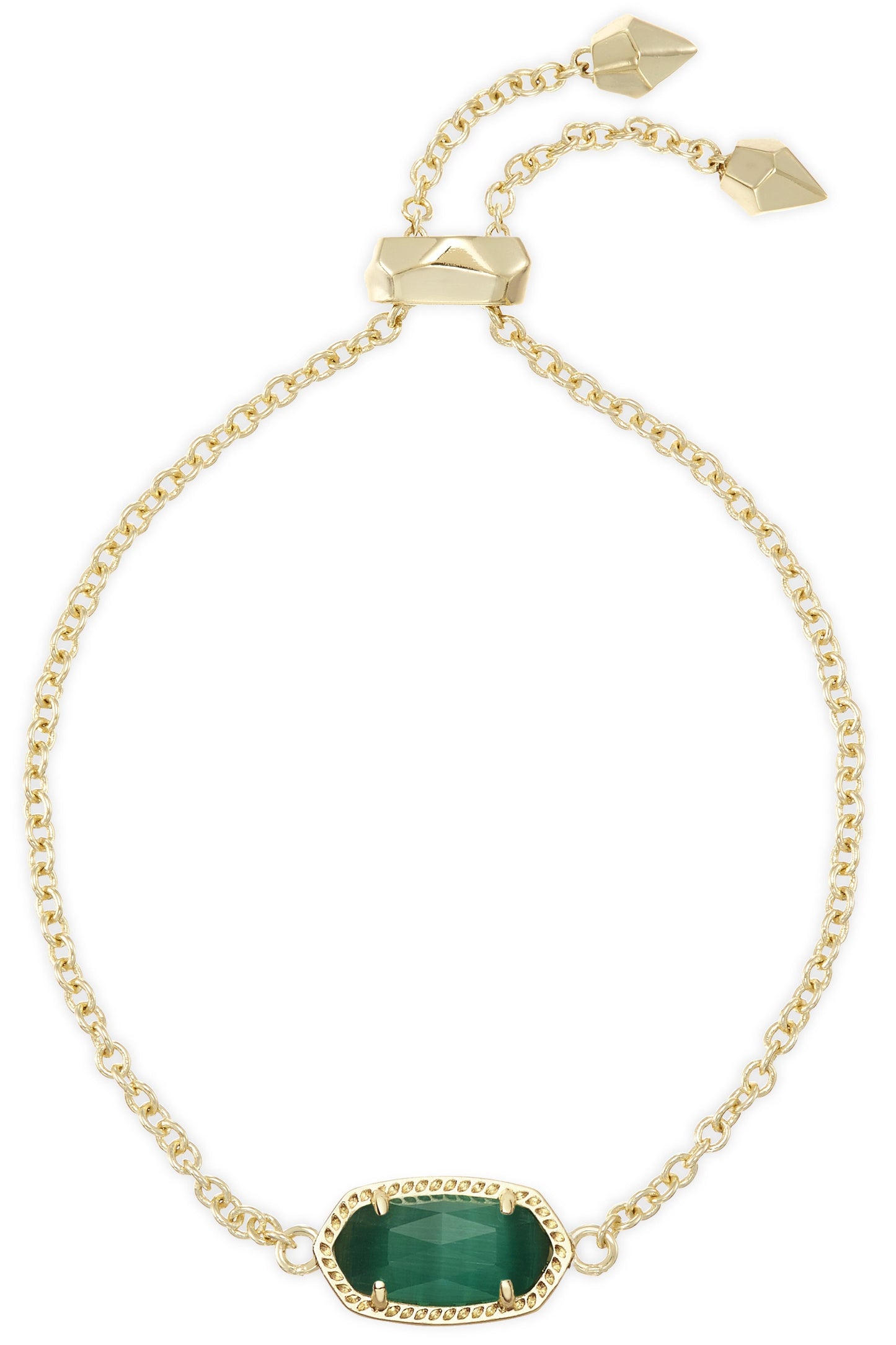 Kendra Scott Elaina Delicate Chain Bracelet - Gold Emerald