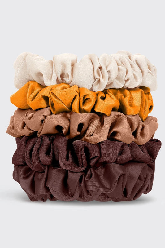 Satin Petite Scrunchies 5pc Set- Sedona