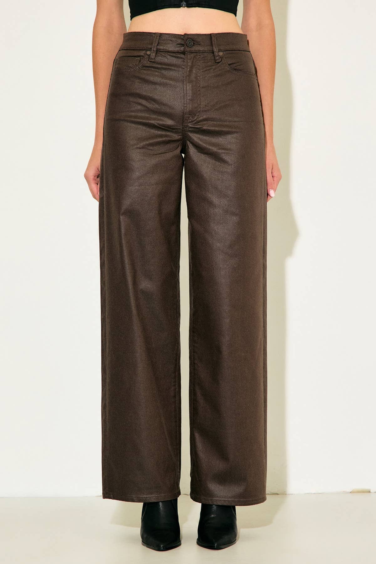 Brown Coated Logan Dad Jean
