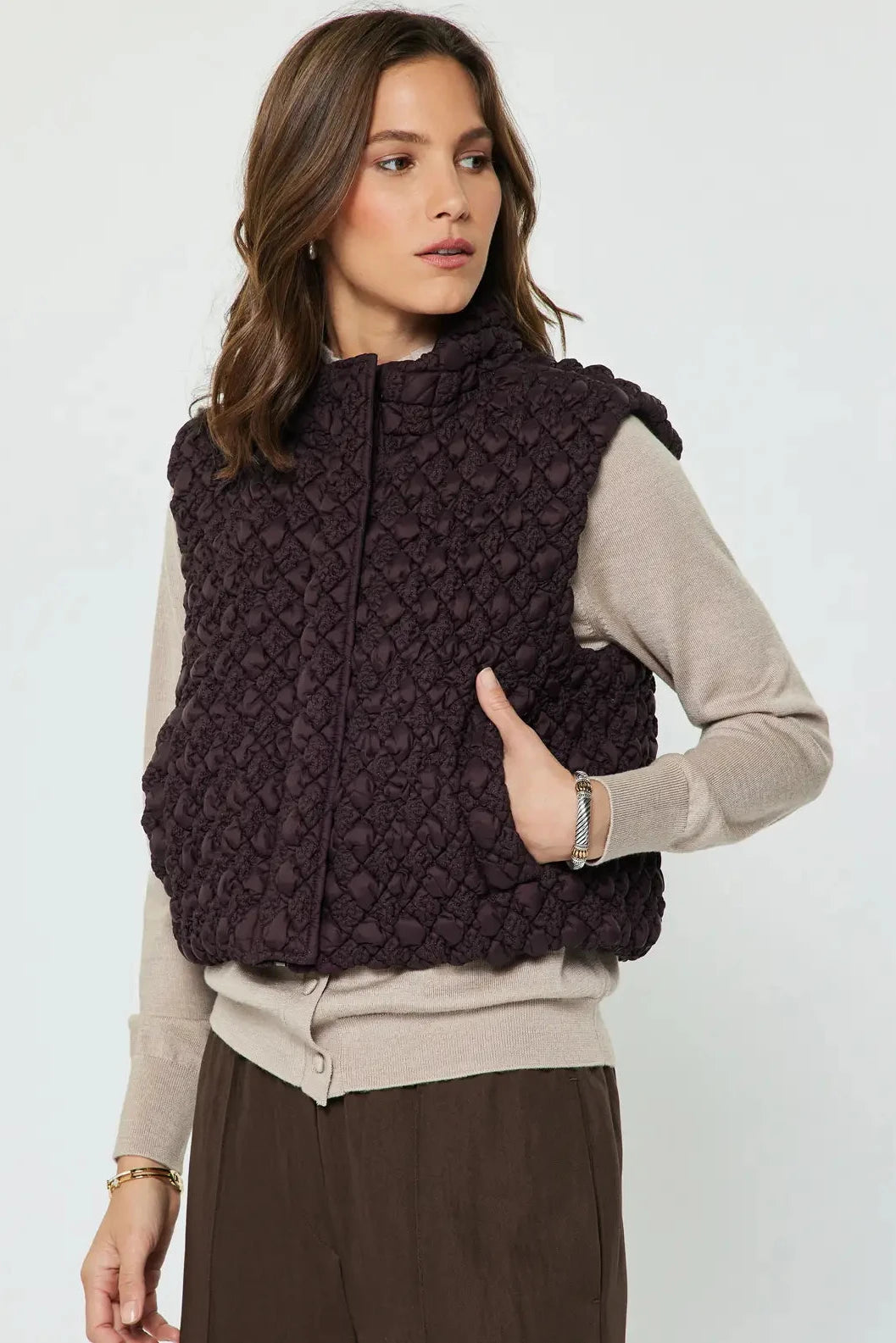 Diamond Quilted Puffer Vest