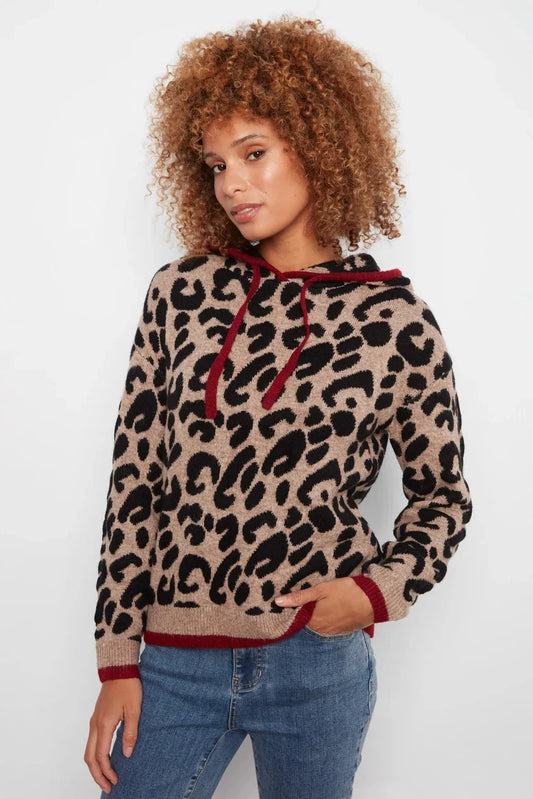 Charlie B Leopard Printed Sweater