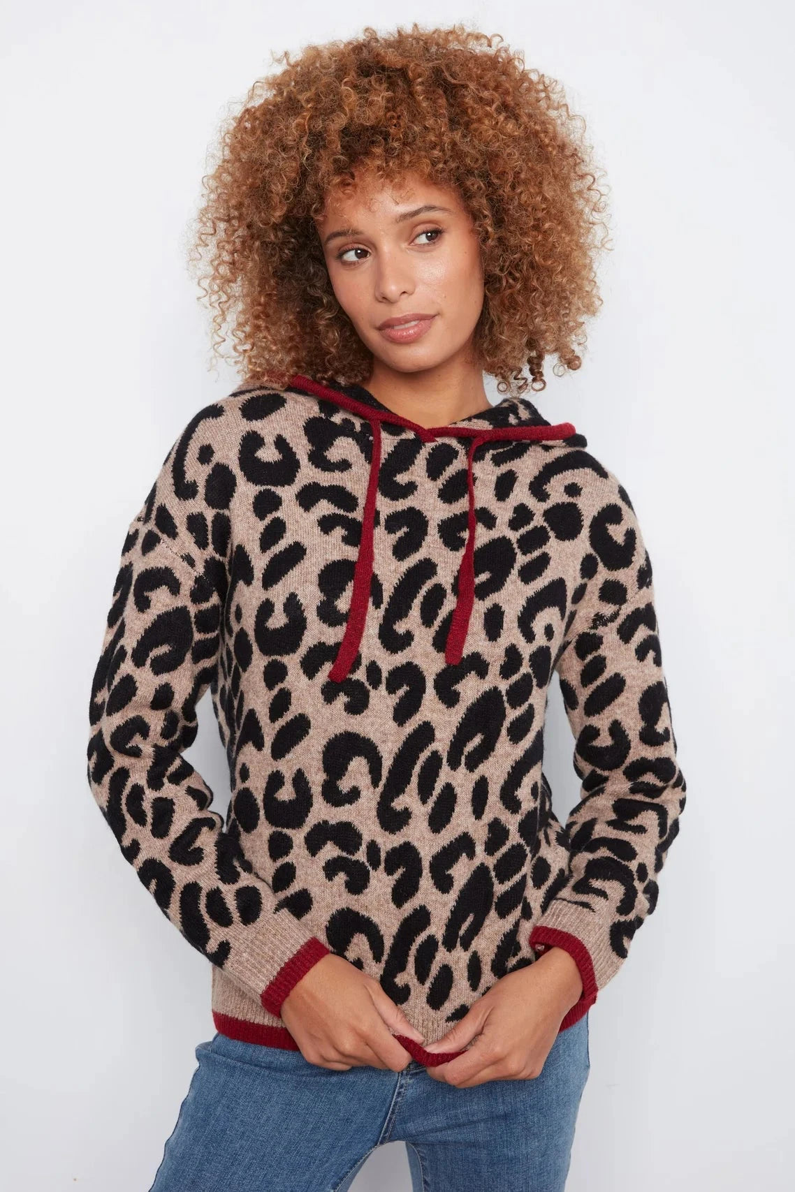 Charlie B Leopard Printed Sweater