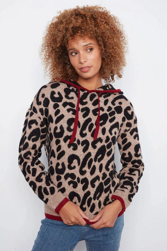Charlie B Leopard Printed Sweater