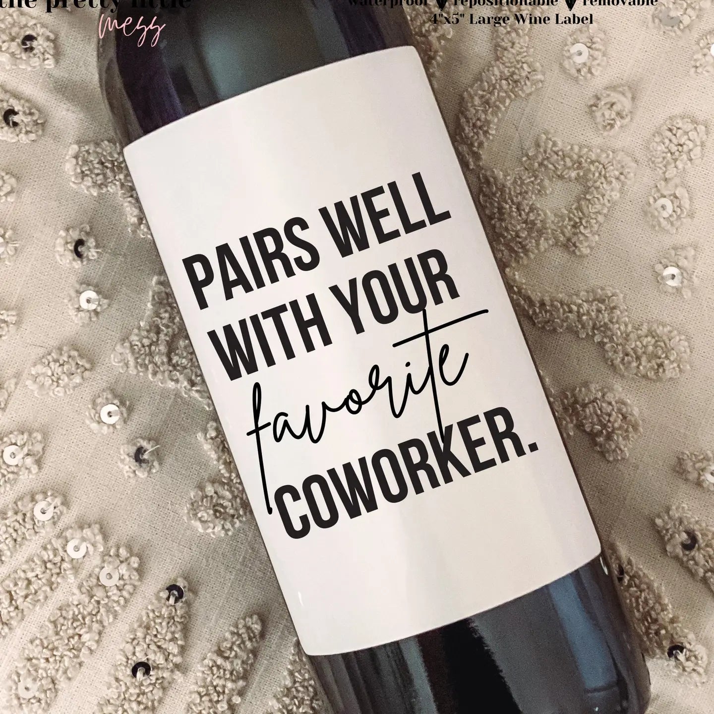 Wine Bottle Labels 4"x4"