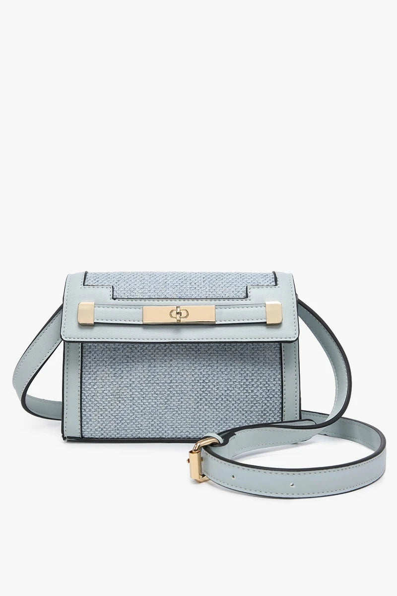 Etta Baby Blue Canvas Crossbody