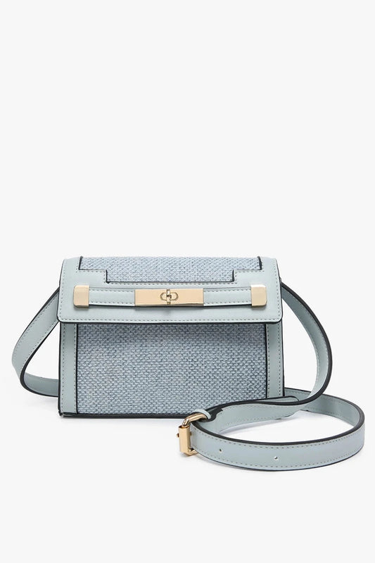 Etta Baby Blue Canvas Crossbody