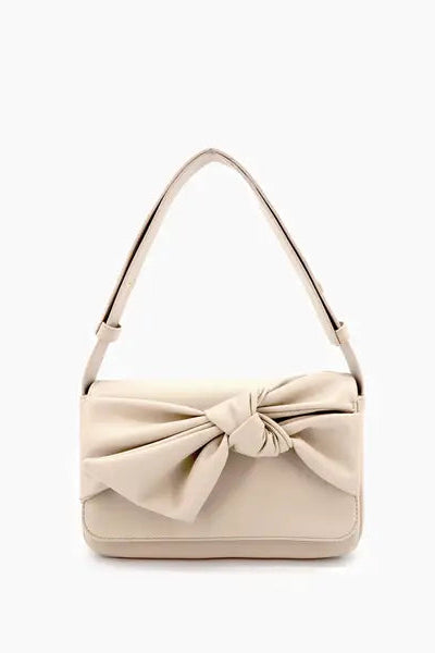 Elena Bow Shoulder Bag - Ivory