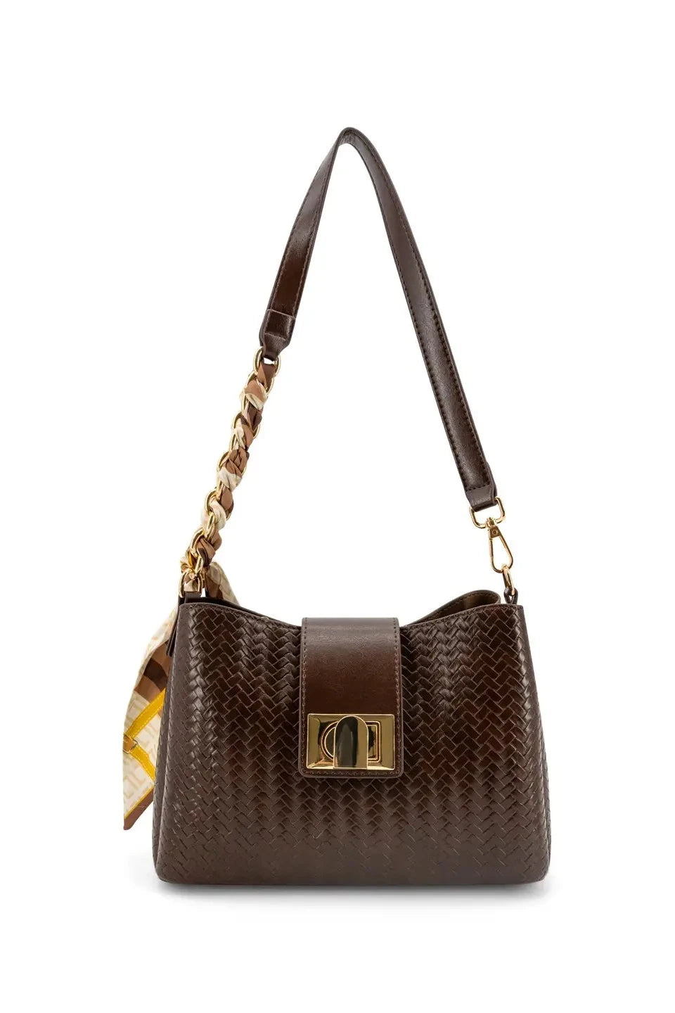 Sabine Woven Leather Scarf Crossbody Bag