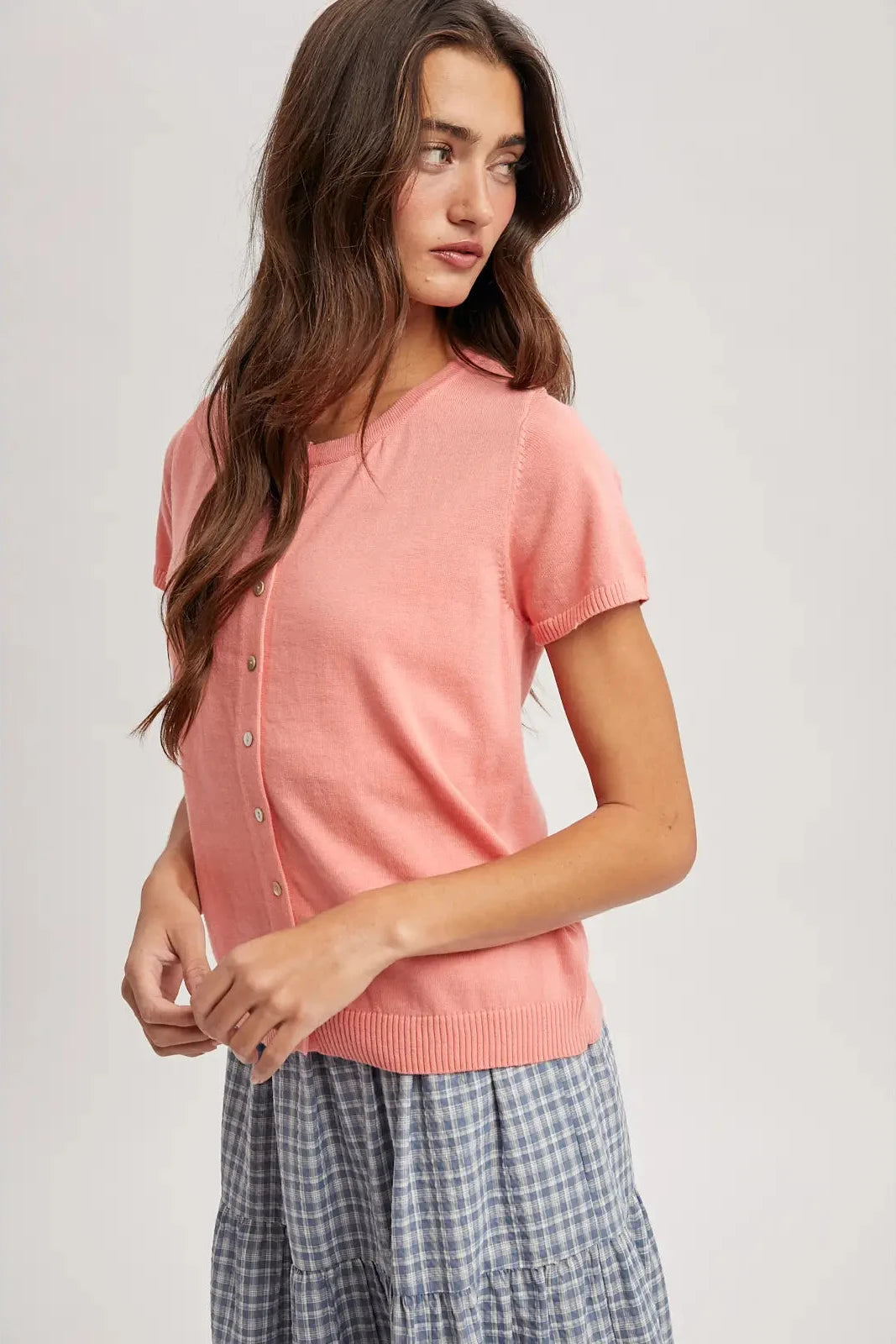 Melon Short Sleeve Sweater