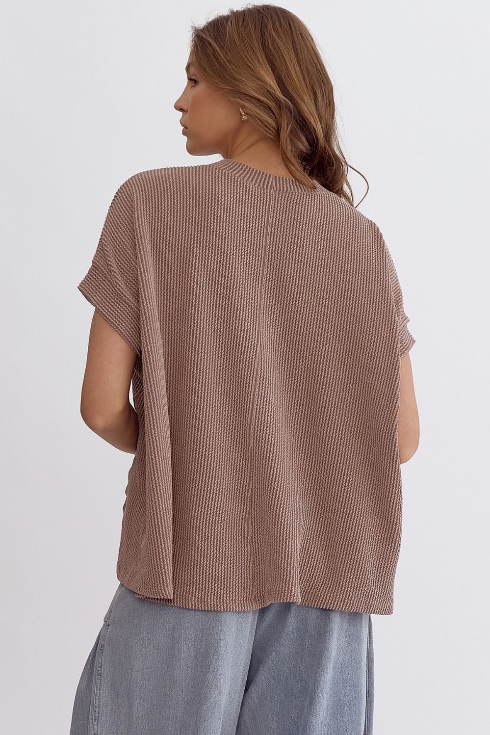 Ribbed Short Sleeve Top - Multiple Colors