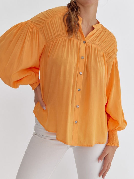Clementine Button-Up Top