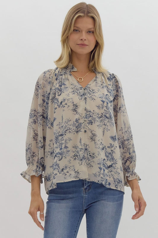 Lightweight Floral Blouse