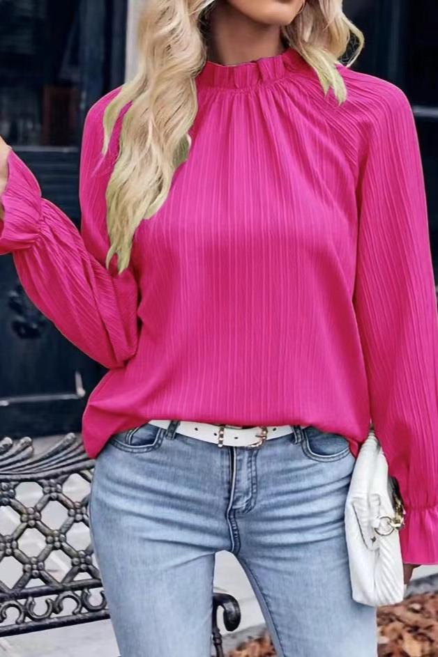 Ruffled Collar Top