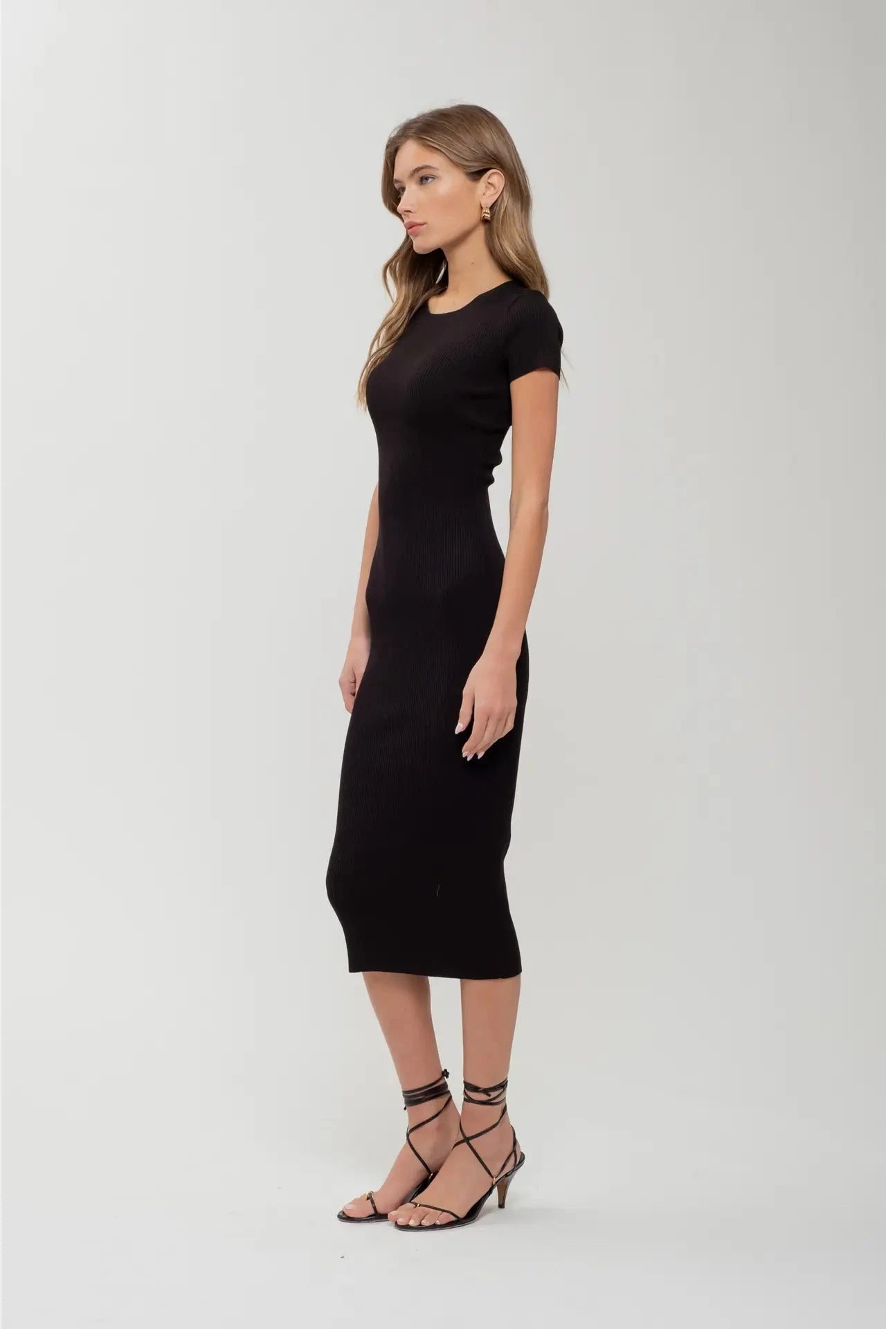 Ribbed Knit Midi Dress