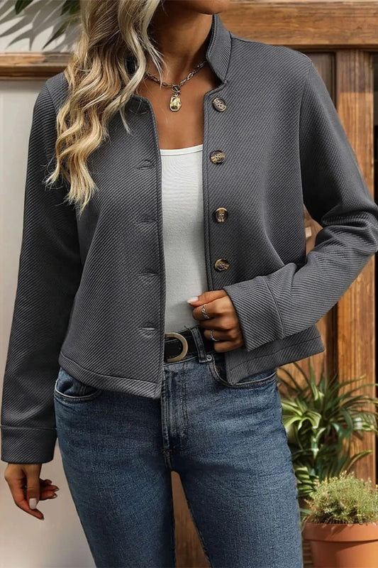 Charcoal Button Up Jacket