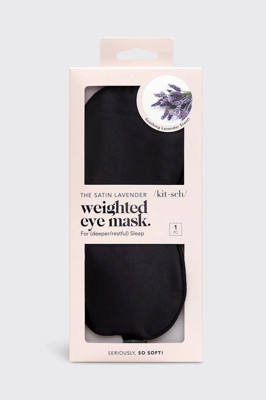 The Lavender Weighted Satin Eye Mask