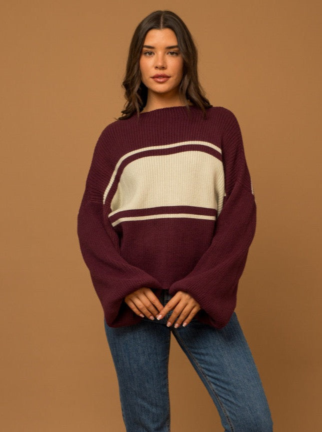 Fall Basics Sweater - Plum