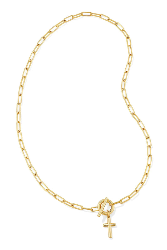 Kendra Scott Cross and Link Chain - Gold and Silver