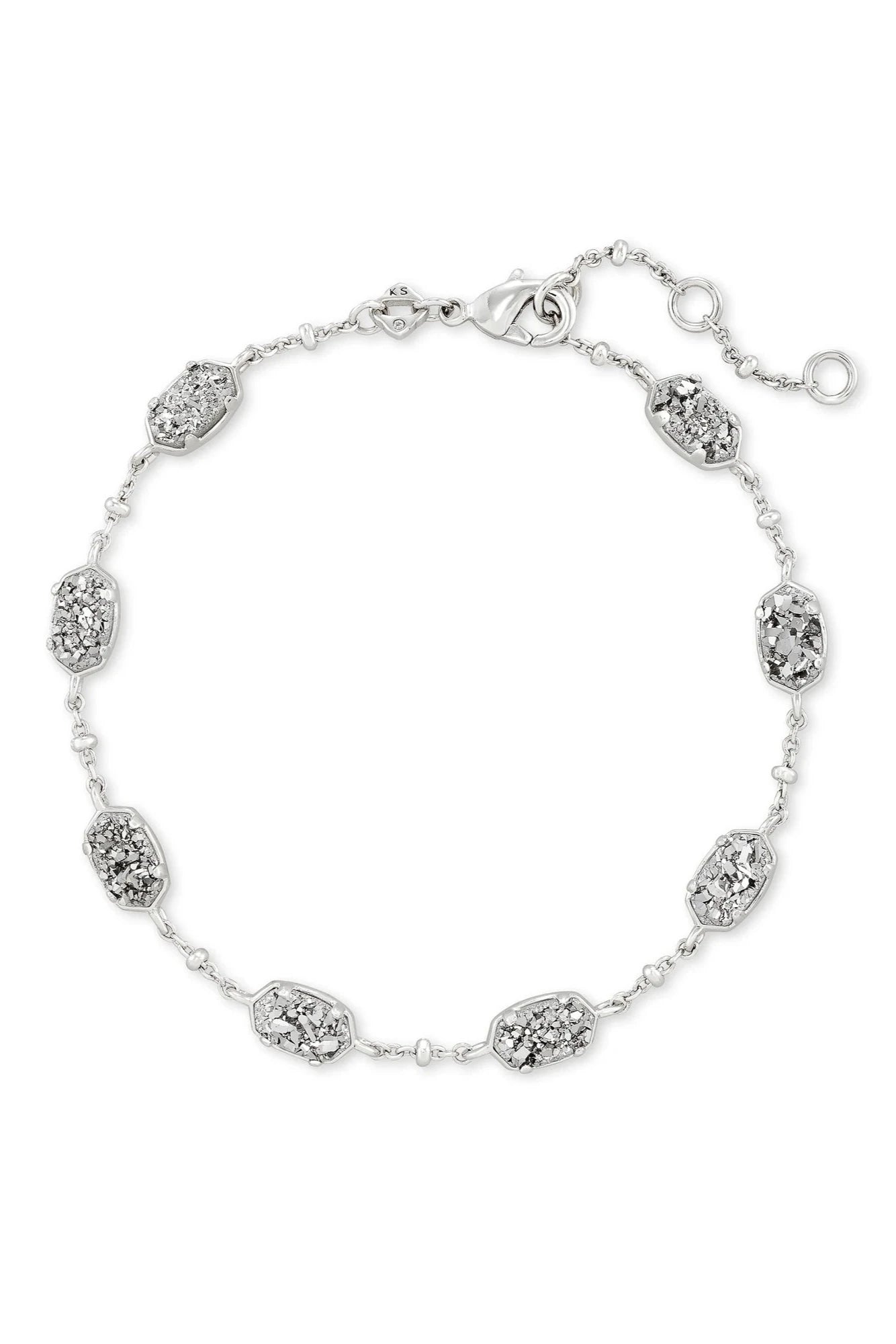 Kendra Scott Emilie Silver Chain Bracelet - Platinum Drusy