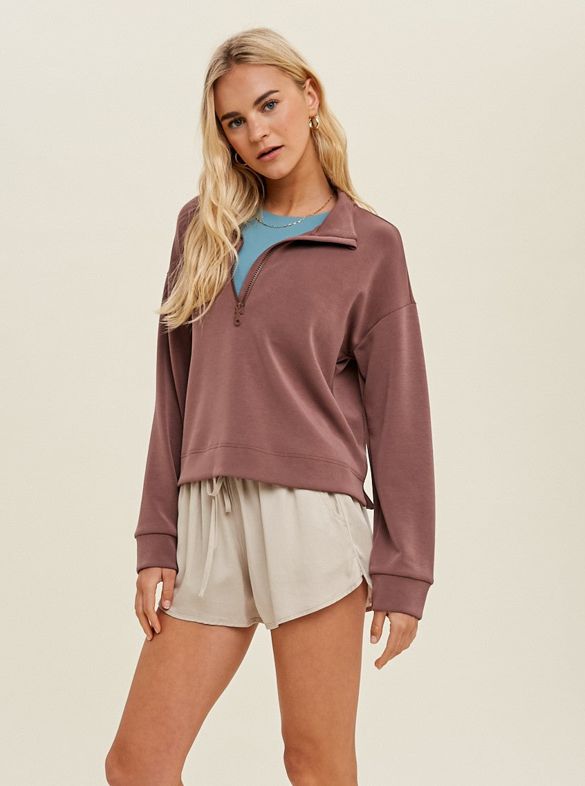 Scuba Half-Zip Pullover - Hazelnut