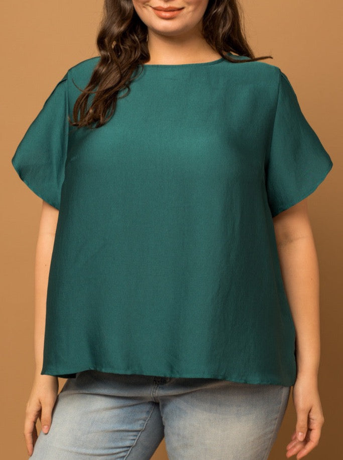 Plus Size Satin Top