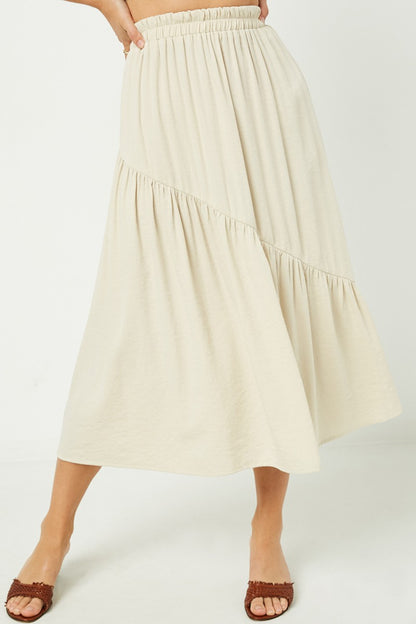 Asymmetrical Seam Midi Skirt