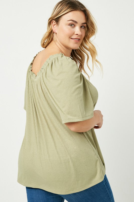 Plus Size Sage Top