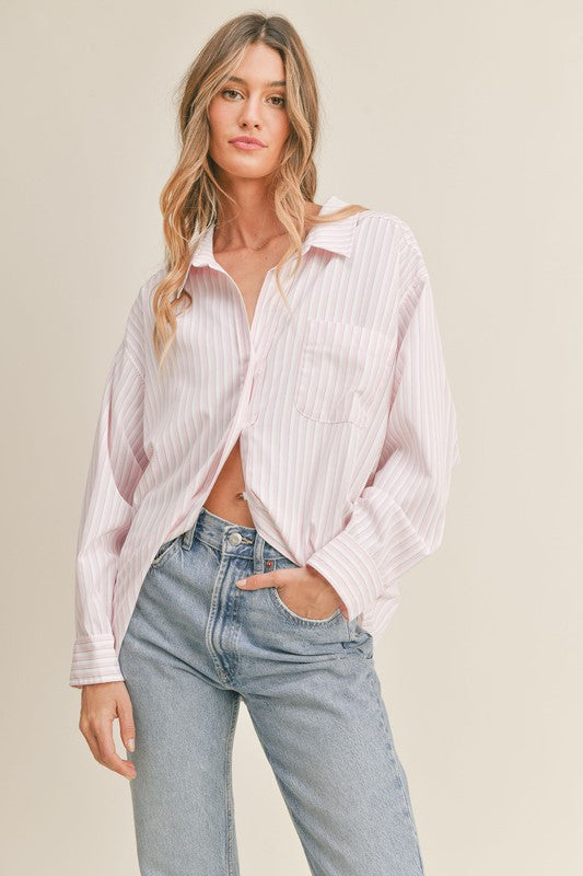 East Coast Striped Shirt - Pink