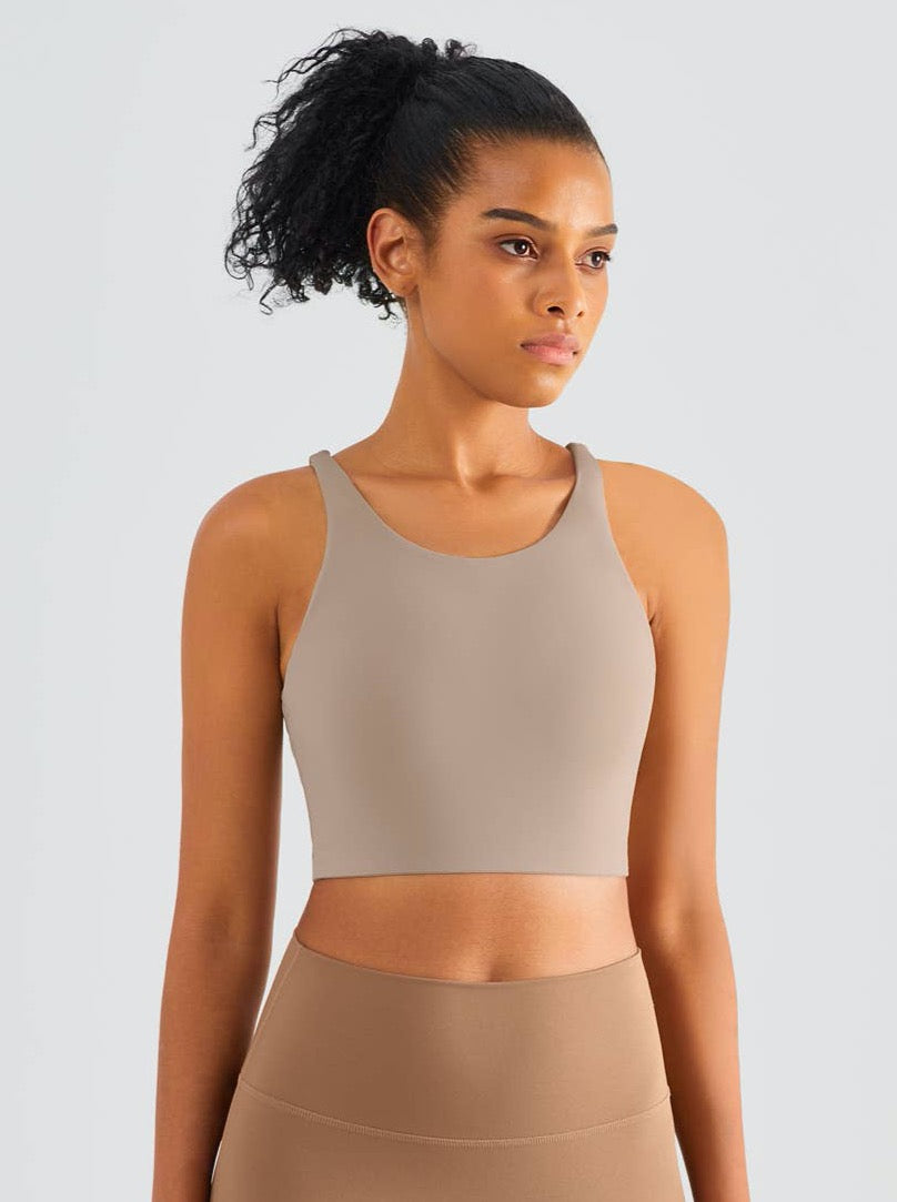 Luxe Sand Strap Back Sports Bra – Simply Blessed Boutique