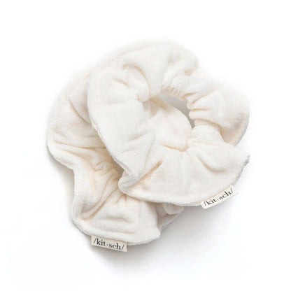 White Towel Scrunchie