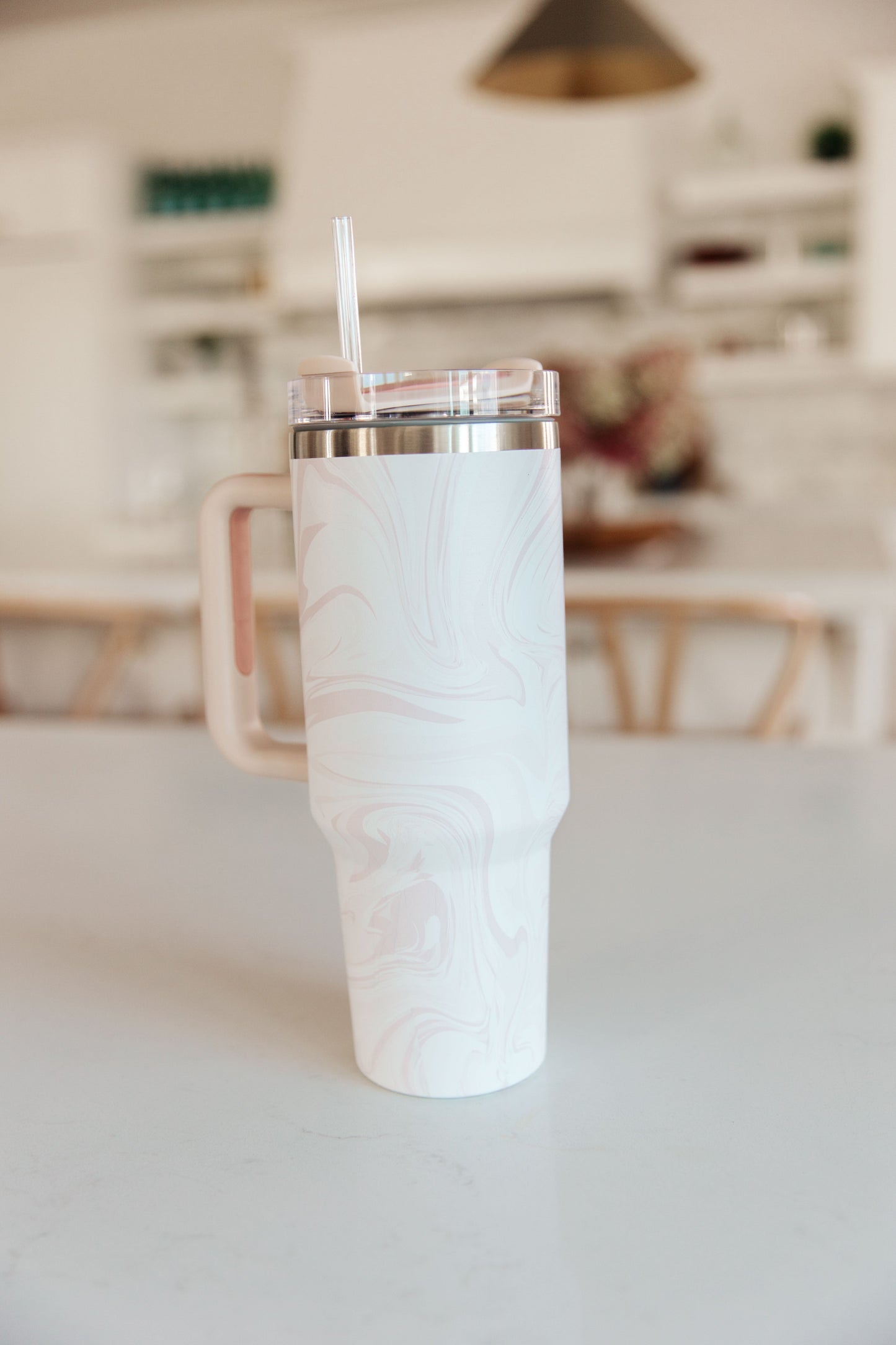 Boss Babe 40 oz Stainless Steel Tumbler in Marbled Mauve (Online Exclusive)