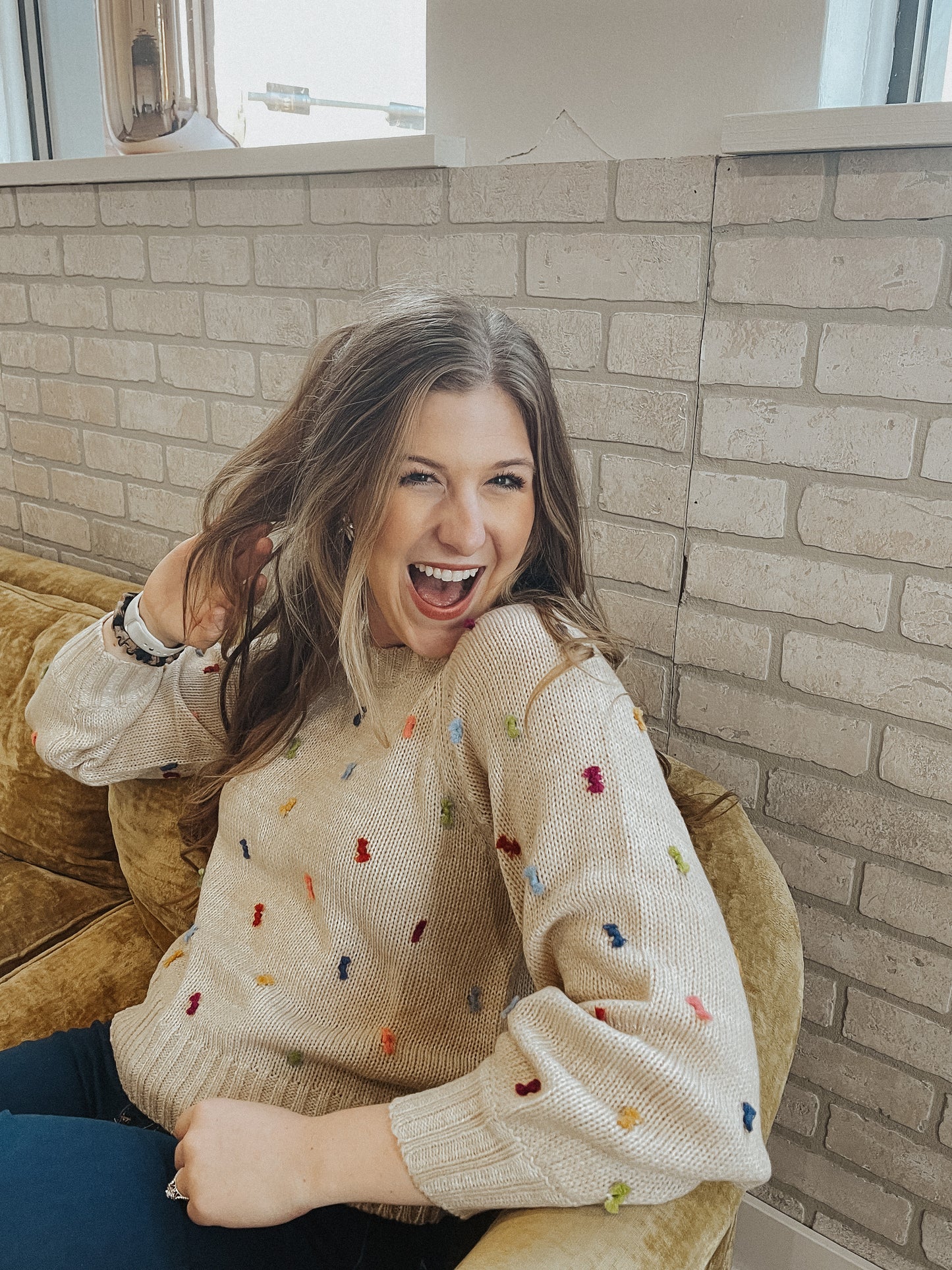 Pop of Color Yarn Sweater