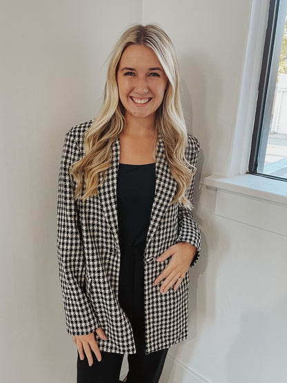Oversized Gingham Blazer