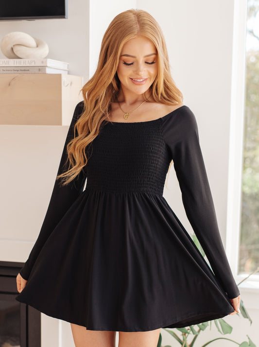 In the Thick of It Long Sleeve Skort Dress (Online Exclusive)