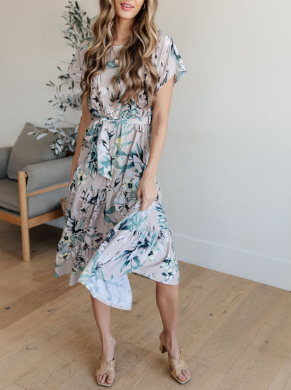 Into the Night Dolman Sleeve Floral Dress (Online Exclusive)