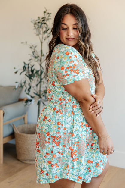 Mint Fields Forever Floral Dress (Online Exclusive)