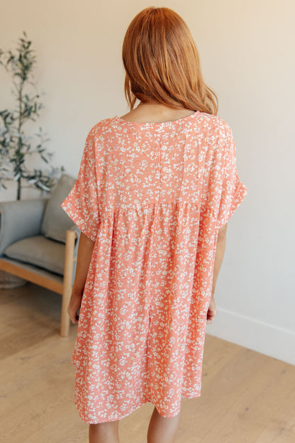 Rodeo Lights Dolman Sleeve Dress in Coral Floral (Online Exclusive)