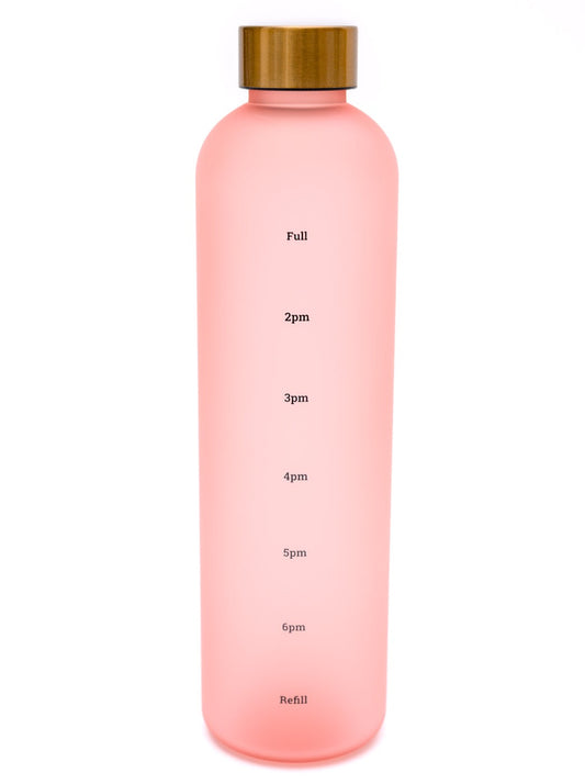 Sippin' Pretty 32 oz Translucent Water Bottle in Pink & Gold (Online Exclusive)