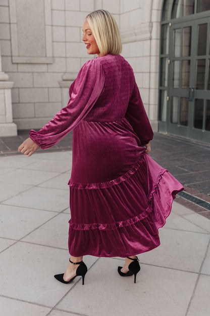 Velvet Flamenco Maxi Dress - Regular & Plus (ONLINE EXCLUSIVE)