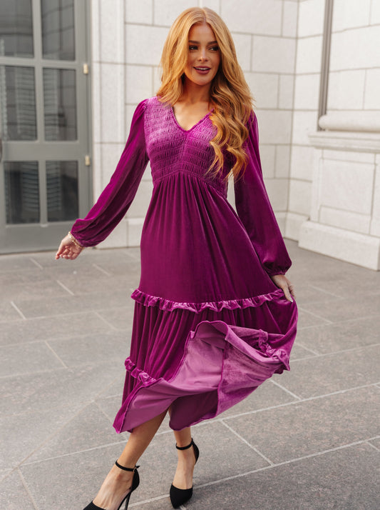 Velvet Flamenco Maxi Dress - Regular & Plus (ONLINE EXCLUSIVE)