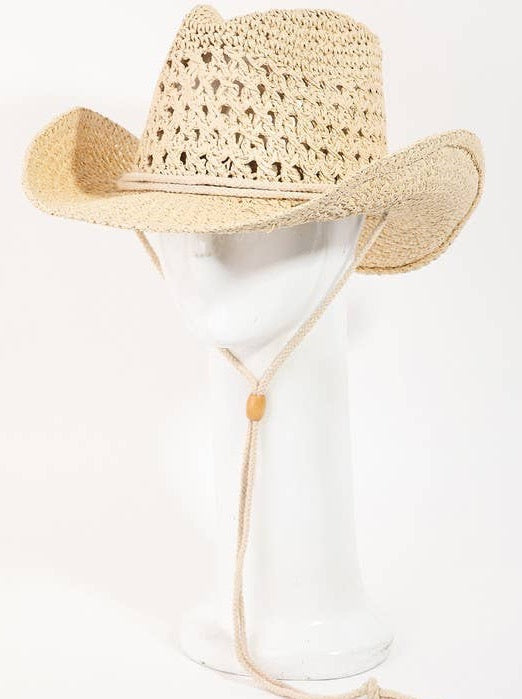 Straw Braided Cowboy Hat