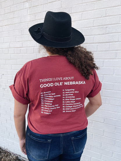 Things I Love About Nebraska Graphic Tee