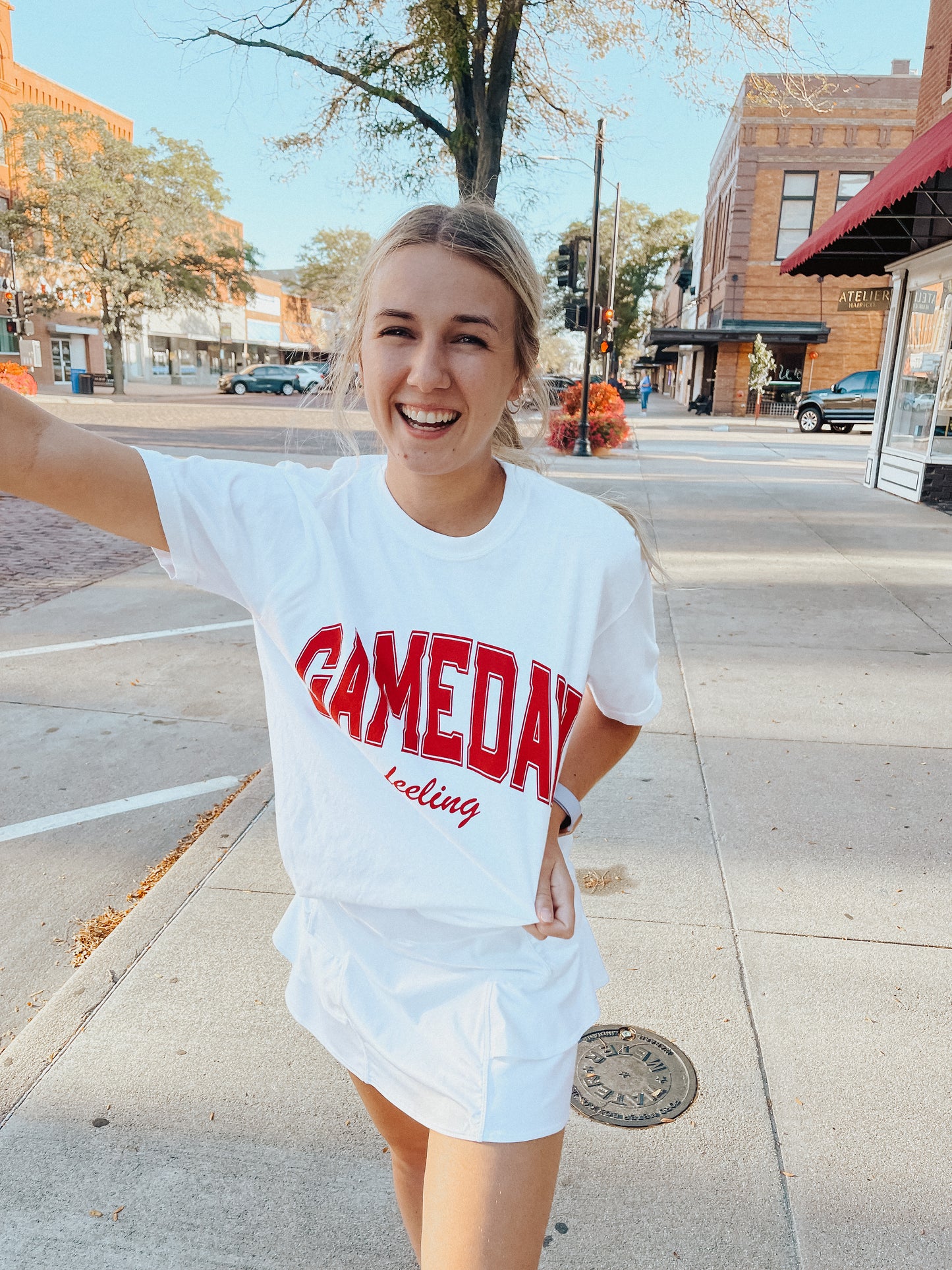 Gameday Feeling Graphic Tee - Red