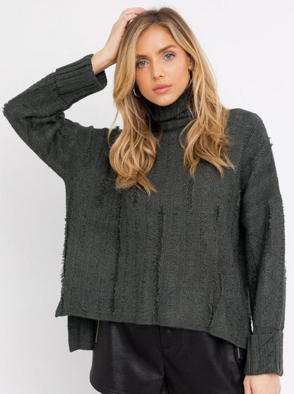 Love On The Brain Sweater - Charcoal